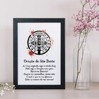Quadro Oração De São Bento 33x24cm - Com Vidro Moldura:madeir