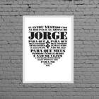 Quadro Oração De São Jorge 24x18cm - Com Vidro Moldura:madeir