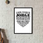 Quadro Oração De São Jorge 33x24cm - Com Vidro Moldura:madeir