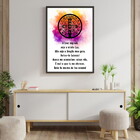 Quadro Oração Medalha De São Bento 24x18cm Moldura:madeira Pr