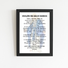 Quadro Oração Salve Rainha 45x34cm - Com Vidro Moldura:madeir