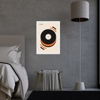 Quadro Orange Bauhaus - Musical Happiness 24x18cm - Com Vidro