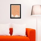 Quadro Orange Bauhaus - Wall Wave 45x34cm Moldura Preta