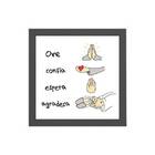 Quadro Ore Espere Confie Agradeça 20x20cm Moldura:madeira Pre