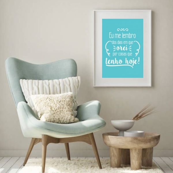 Quadro Orei Por Coisas Que Tenho Hoje - 60x48cm Moldura:madei