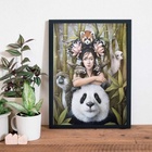 Quadro Oriental Sagrado Feminino 24x18cm - Com Vidro Moldura: