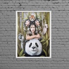 Quadro Oriental Sagrado Feminino 33x24cm - Com Vidro Moldura: