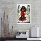 Quadro Orixá Iansã - Aquarela 45x34cm - Com Vidro Moldura:mad