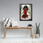 Quadro Orixá Iansã - Aquarela 45x34cm Moldura:madeira Branca