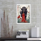 Quadro Orixá Iansã - Boi Borboletas 33x24cm - Com Vidro Moldu