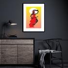 Quadro Orixá Iansã Candomblé - 60x48cm Moldura:madeira Preta