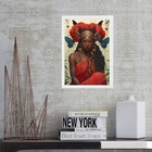 Quadro Orixá Iansã Com Borboletas 33x24cm - Com Vidro Moldura