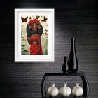 Quadro Orixá Iansã Natureza - 60x48cm Moldura:madeira Branca