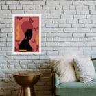 Quadro Orixá Iansã Rosê 45x34cm Moldura:madeira Preta