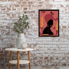 Quadro Orixá Iansã Rosê 45x34cm Moldura:madeira Preta