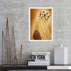 Quadro Orixá Obaluaê 24x18cm - Com Vidro Moldura:madeira Bran