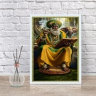 Quadro Orixá Orunmila Orula Orunla-ifá 45x34cm Moldura Preta