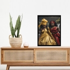 Quadro Orixás - Oxum E Iansã 45x34cm Moldura:madeira Preta