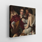Quadro Os Músicos Caravaggio Canvas Arte 100x100cm