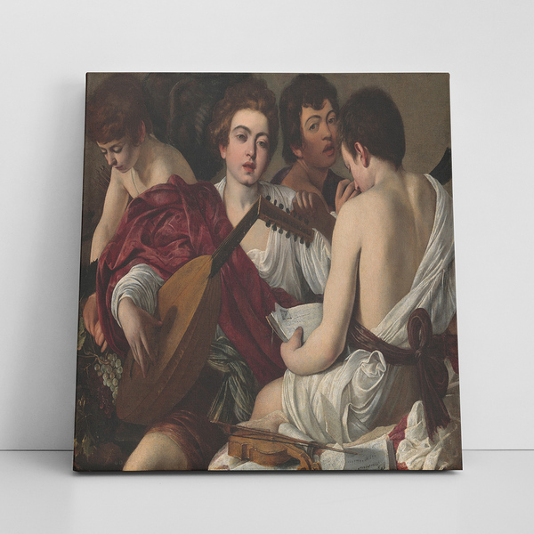 Quadro Os Músicos Caravaggio Canvas Arte 80x80cm