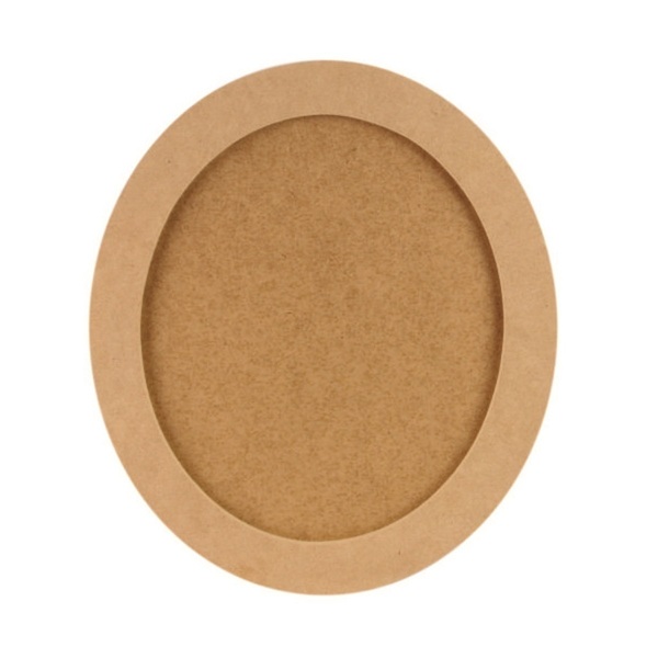 Quadro Oval Em Mdf Cru Gg - Decorss