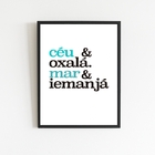 Quadro Oxalá E Iemanjá 24x18cm Moldura:madeira Branca