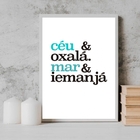 Quadro Oxalá E Iemanjá 45x34cm Moldura:madeira Branca