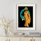 Quadro Oxum Silhueta - 60x48cm Moldura:madeira Preta