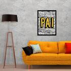 Quadro Pai Qualidades 45x34cm - Com Vidro Moldura:madeira Pre