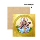 Quadro Painel Azulejos Decorativo Indiano Saraswati 30x30cm