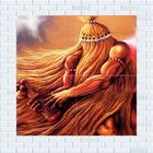 Quadro Painel Azulejos Decorativo Obaluaê 30x30cm