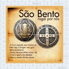 Quadro Painel Azulejos Medalha De São Bento 30x30cm