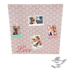 Quadro Painel De Fotos Varal Fotografia Moldura 50x50 Mural P