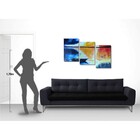 Quadro Painel Decorativo Barquinho ao Sol Crepuscular Amarelo