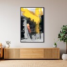 Quadro Paisagem Amarelo com Vidro 120x80cm Arte Própria