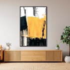 Quadro Paisagem Amarelo com Vidro 120x80cm Arte Própria