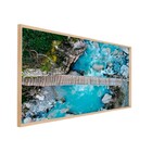 Quadro Paisagem Azul com Vidro 120x80cm Arte Própria