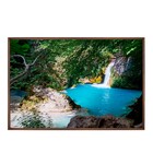 Quadro Paisagem Azul com Vidro 120x80cm Arte Própria