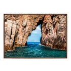 Quadro Paisagem Azul com Vidro 130X90cm Arte Própria