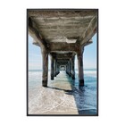 Quadro Paisagem Azul com Vidro 150x100cm Arte Própria