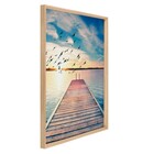 Quadro Paisagem Azul com Vidro 150x100cm Arte Própria