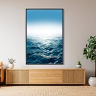 Quadro Paisagem Azul com Vidro 150x100cm Arte Própria