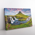 Quadro Paisagem Islândia Cachoeira Decorativo 100x70cm