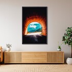 Quadro Paisagem Marrom com Vidro 120x80cm Arte Própria