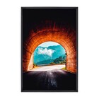 Quadro Paisagem Marrom com Vidro 120x80cm Arte Própria