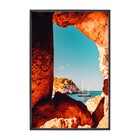 Quadro Paisagem Marrom com Vidro 120x80cm Arte Própria