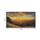 Quadro Paisagem Preto com Vidro 80x150cm Arte Própria