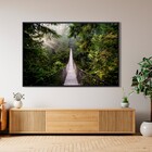 Quadro Paisagem Verde com Vidro 120x80cm Arte Própria