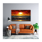 Quadro Paisagens E Natureza Beautiful Sunset C/ Moldura Marro