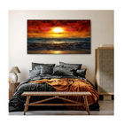 Quadro Paisagens E Natureza Beautiful Sunset C/ Moldura Prata